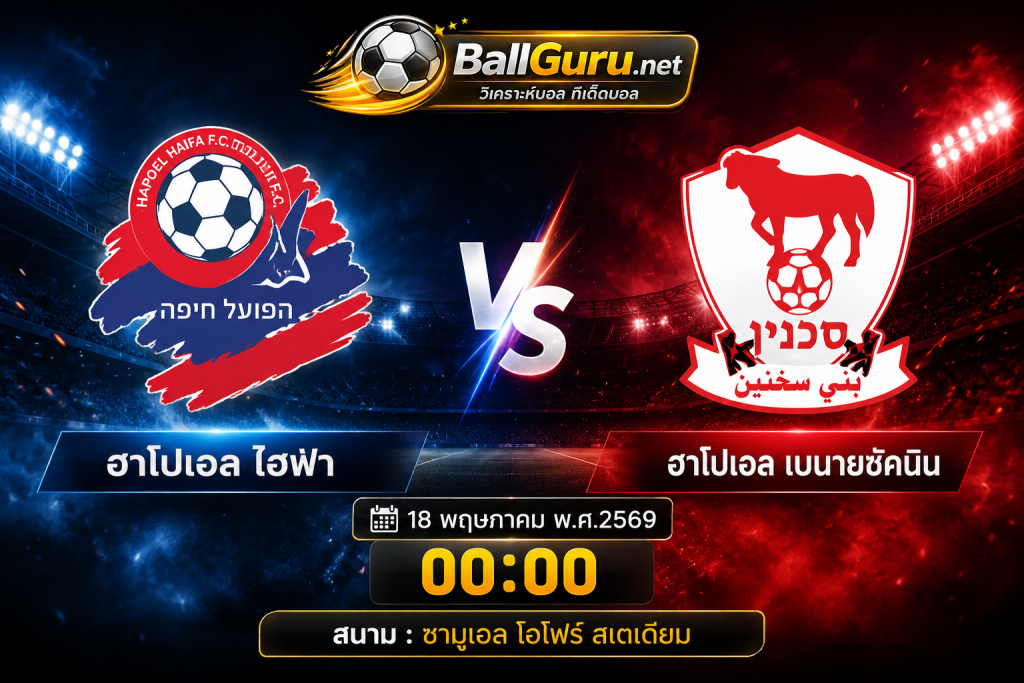 ⚡️ ทีเด็ดบอลวันนี้ ฮาโปเอล ไฮฟา vs ฮาโปเอล เบนายซัคนิน วิเคราะห์เจาะลึกก่อนเกม