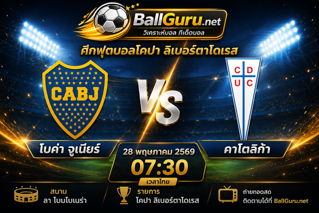 โบค่า จูเนียร์ vs คาโตลิก้า วิเคราะห์บอลวันนี้ ทีเด็ดบอลคืนนี้