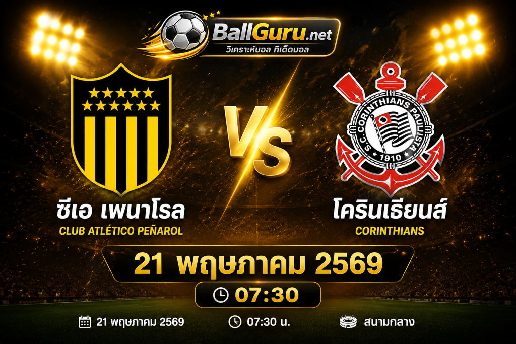 ⚡ เจาะลึกก่อนเกม ซีเอ เพนาโรล พบ โครินเธียนส์ พร้อมคาดการณ์สกอร์และราคาบอล