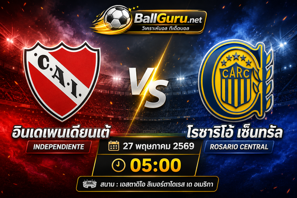 พรีวิวบอลเดือด อินเดเพนเดียนเต้ vs โรซาริโอ้ เซ็นทรัล วิเคราะห์บอลวันนี้
