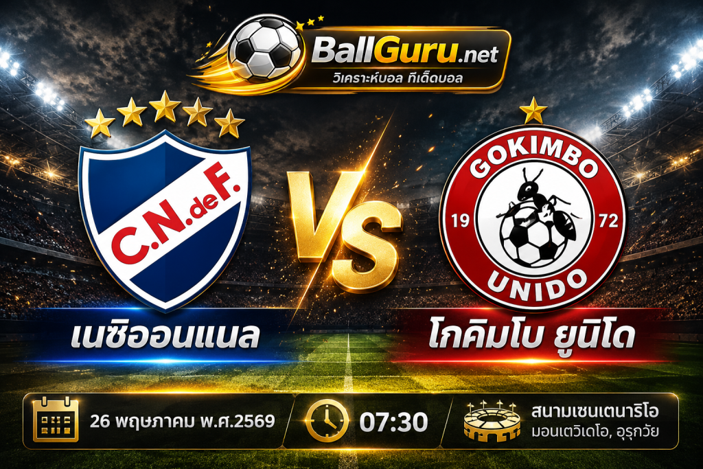 เนซิออนแนล เปิดบ้านรับ โกคิมโบ ยูนิโด วิเคราะห์บอลวันนี้พร้อมราคาบอล
