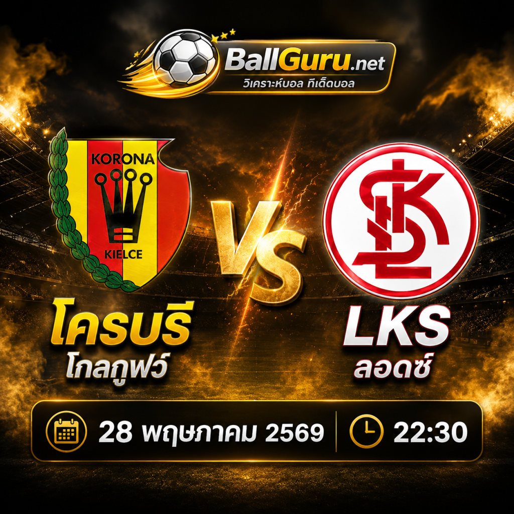 ทีเด็ดบอลคืนนี้ โครบริ โกลกูฟว์ พบ LKS ลอดซ์ วิเคราะห์บอลวันนี้แม่นๆ