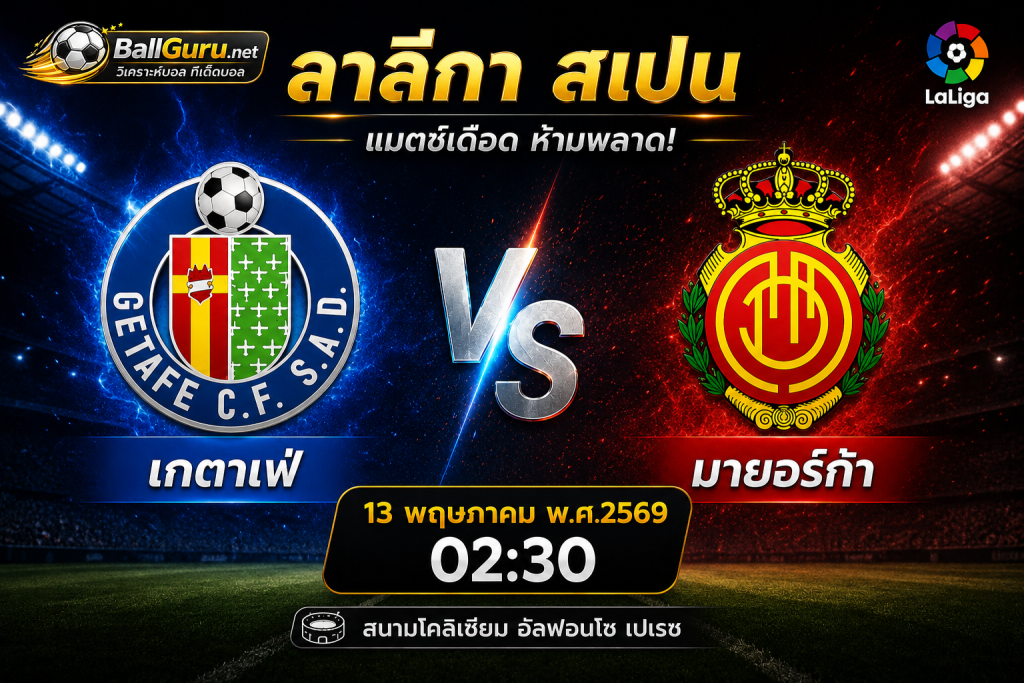 พรีวิวฟุตบอลลาลีกา เกตาเฟ่ VS มายอร์ก้า วิเคราะห์บอลวันนี้พร้อมฟันธง
