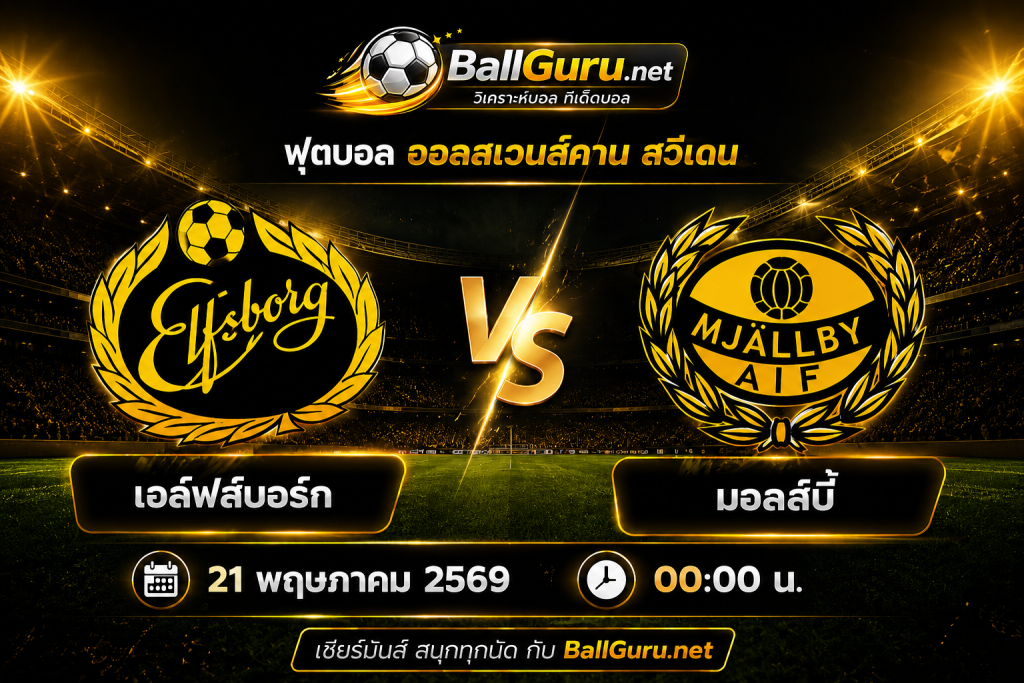 ศึกออลสเวนส์คาน เอล์ฟส์บอร์ก พบ มอลล์บี้ คืนนี้ 00:00 น.