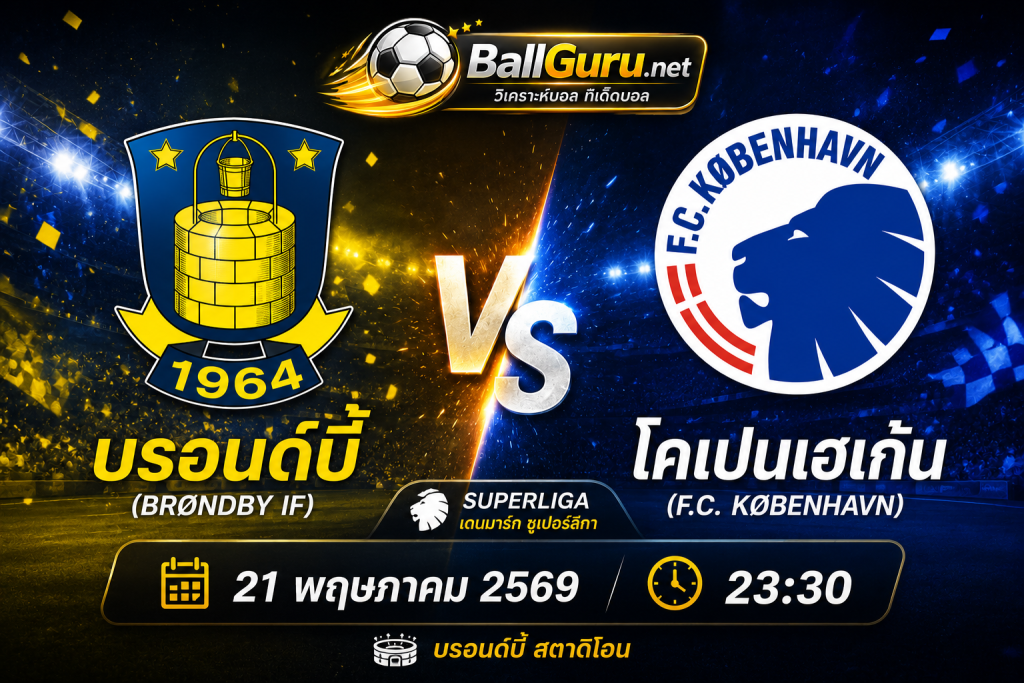 คู่เดือดเดนมาร์ก บรอนด์บี้ พบ โคเปนเฮเก้น วิเคราะห์บอลวันนี้แม่นๆ