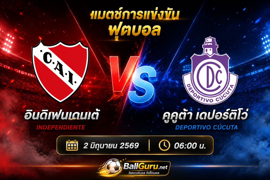 พรีวิวก่อนเกม อินดิเพนเดนเต้ vs คูคูต้า เดปอร์ติโว่ วิเคราะห์บอลวันนี้ 2/6/69