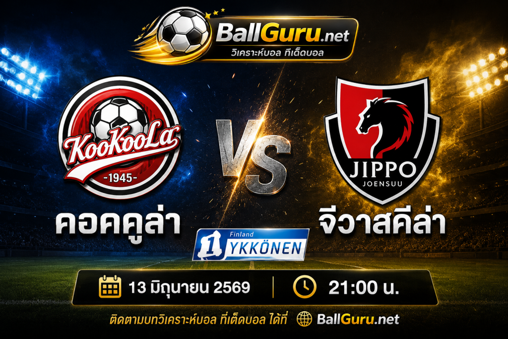 คอคคูล่า พบ จีวาสคีล่า วิเคราะห์บอลวันนี้ ฟินแลนด์ ยัคโคเน่น 13/06/69
