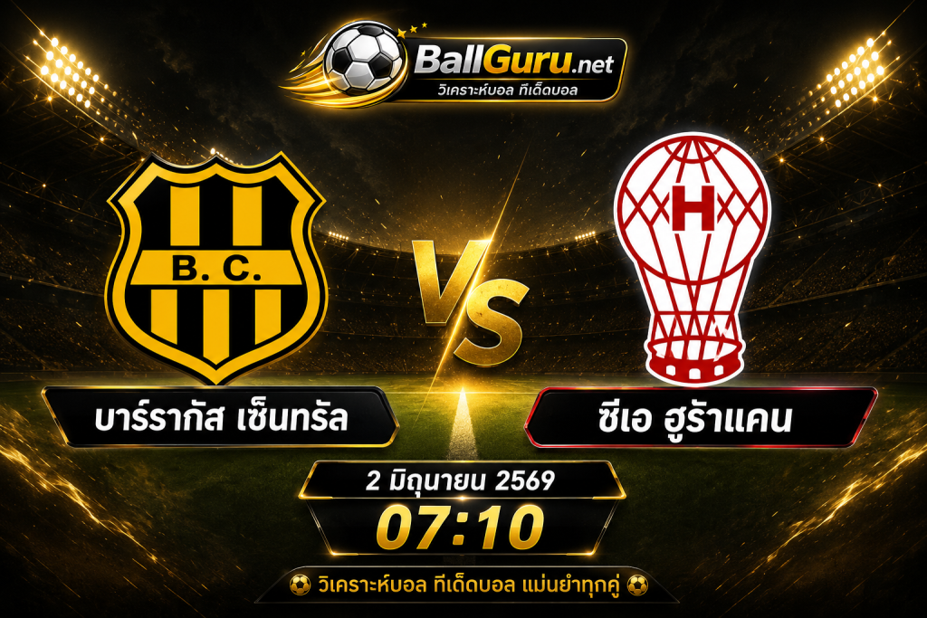 ทรรศนะบอลวันนี้ บาร์รากัส เซ็นทรัล พบ ซีเอ ฮูราแคน ศึกสำคัญลีกอาร์เจนตินา