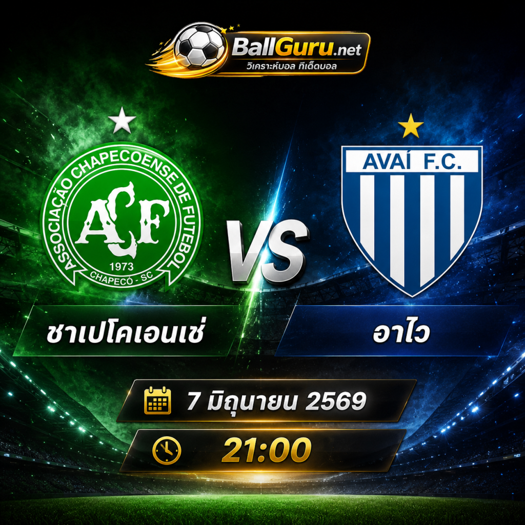 ทีเด็ดบอลคืนนี้ ชาเปโคเอนเซ่ vs อาไว ฟันธงผลการแข่งขัน พร้อมสถิติสำคัญ