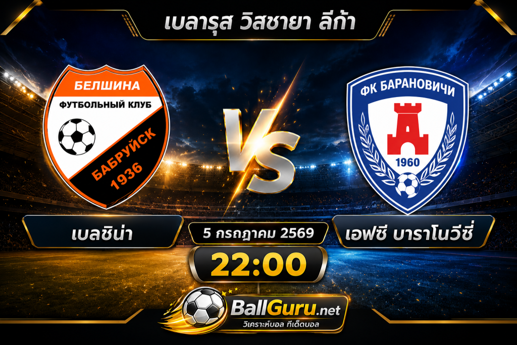 เจาะลึกเกม เบลชิน่า พบ เอฟซี บาราโนวีชี่ พร้อมฟันธงผลการแข่งขัน
