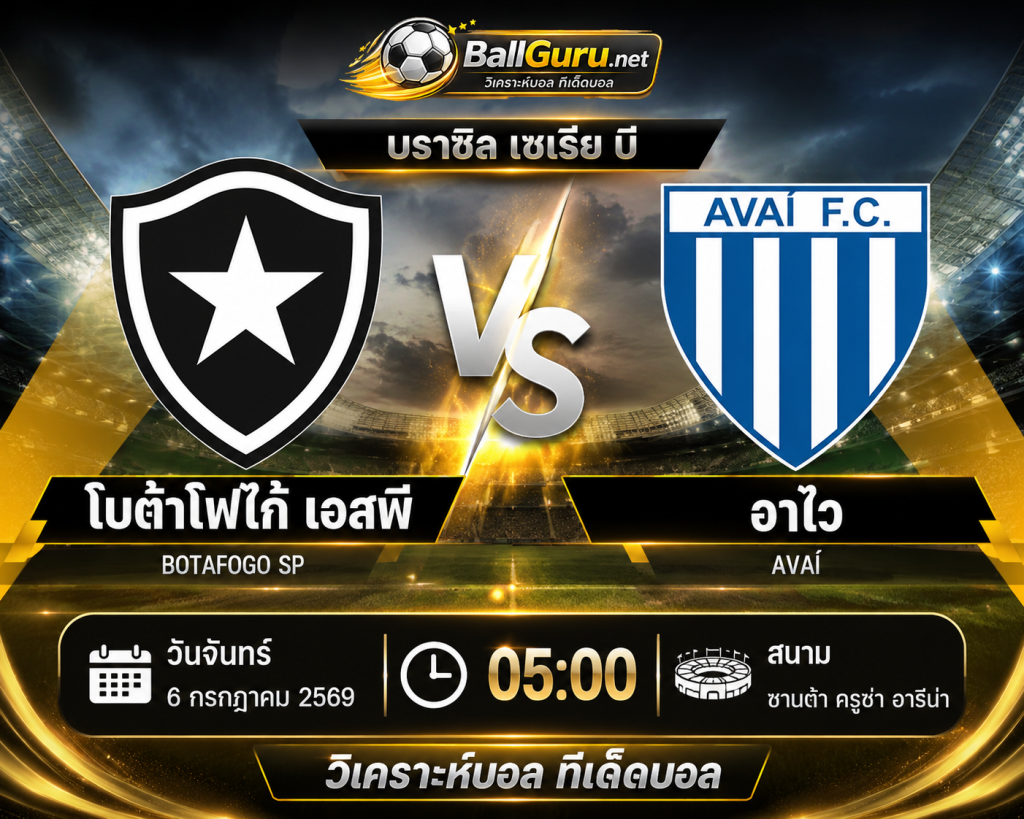 โบต้าโฟโก้ เอสพี vs อาไว วิเคราะห์บอลวันนี้ ราคาบอล และสถิติก่อนแข่ง