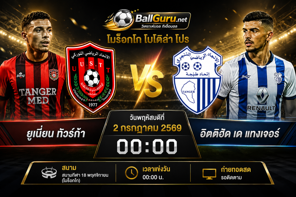 เจาะลึกก่อนเกม ยูเนี่ยน ทัวร์ก้า vs อิตติฮัด เด แทงเจอร์ พร้อมทรรศนะบอลวันนี้