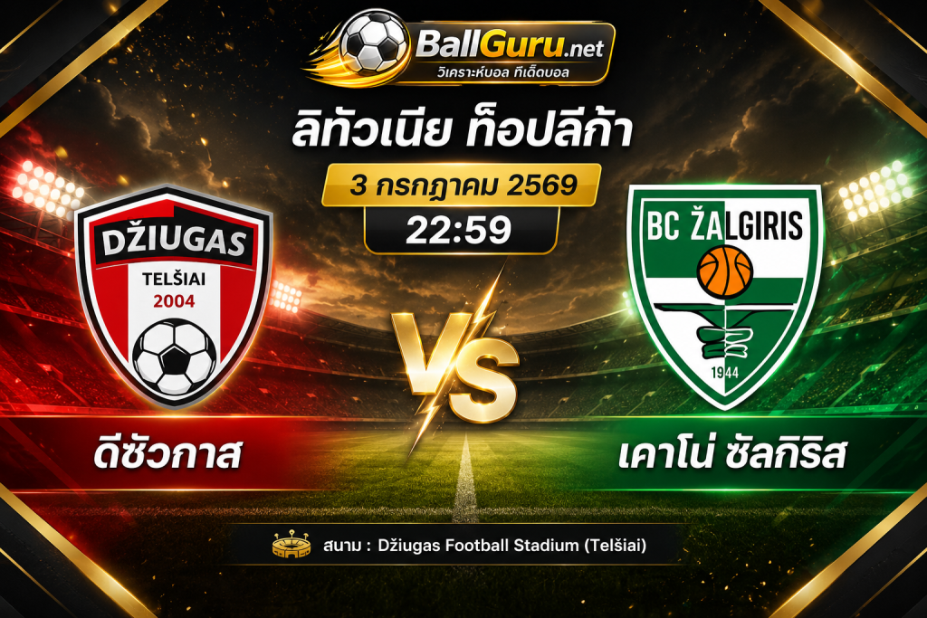 วิเคราะห์บอล ดีซัวกาส พบ เคาโน่ ซัลกิริส 3/7/69 พร้อมทรรศนะและสกอร์
