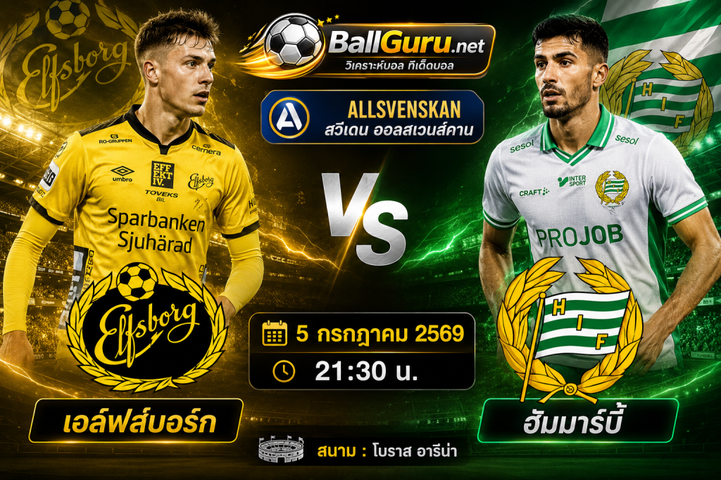วิเคราะห์ก่อนเกม เอล์ฟส์บอร์ก ดวล ฮัมมาร์บี้ ศึกออลสเวนส์คาน คืนนี้