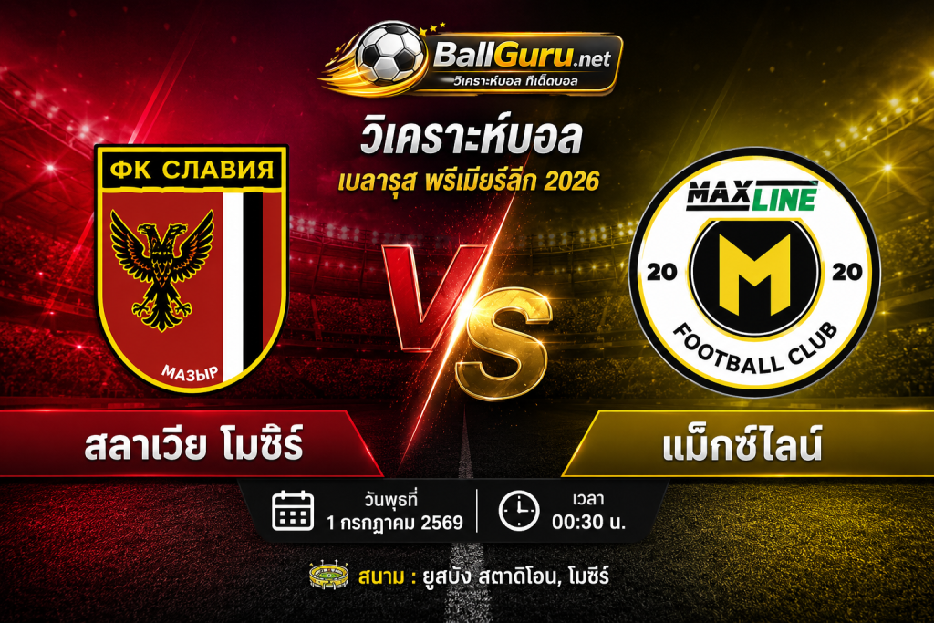 เจาะลึกก่อนเกม สลาเวีย โมซีร์ พบ แม็กซ์ไลน์ พร้อมสถิติและความพร้อมทั้งสองทีม