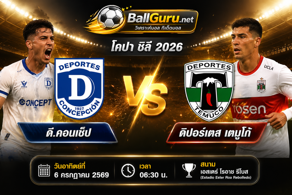 พรีวิวฟุตบอล ดี.คอนเซ็ป vs ดิปอร์เตส เตมูโก้ วิเคราะห์บอลวันนี้ 6 กรกฎาคม 2569
